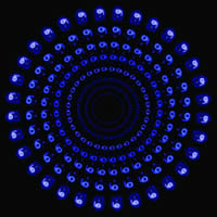 Glass Bead Game 2<br>2012, 100x100 , composit, digital printing with UY-curable inks